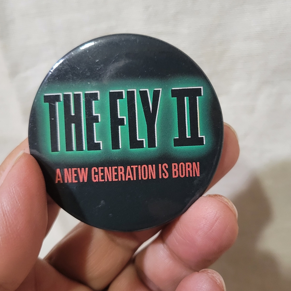 Vintage 1989 The Fly II Movie Pinback Button twentieth Century Fox